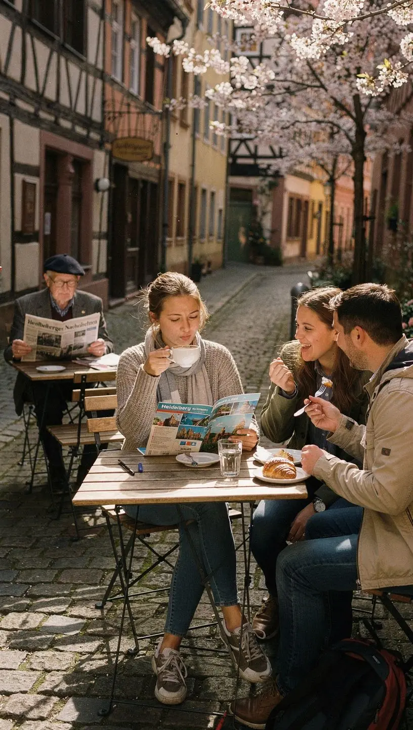 Touristen besichtigen ein historisches Schloss und bewundern die Architektur.
